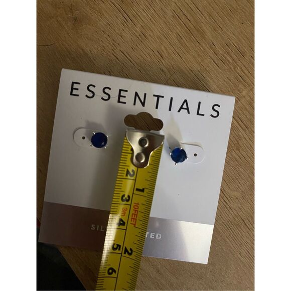 Essentials Silver Blue Studs & J Creative Silver Dangle Earrings Lot of 2 - Picture 8 of 8
